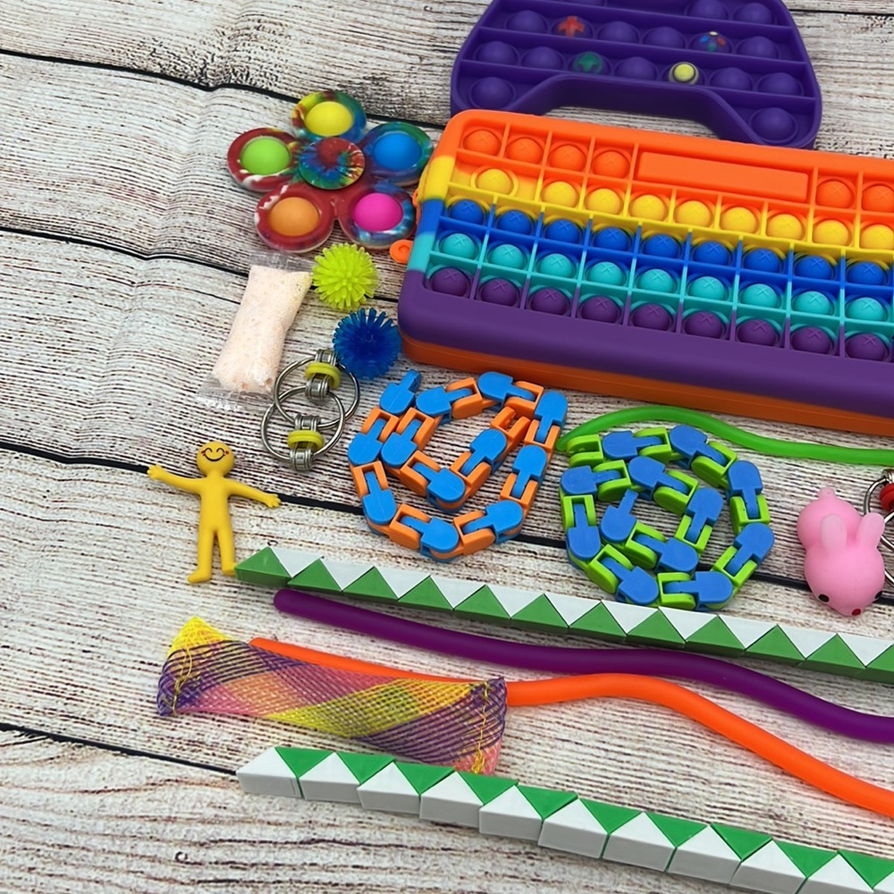 Vibrant Colored Fidget Bundle with Pencil Pouch 24 pieces - Picture 5 of 10